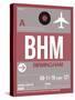 BHM Birmingham Luggage Tag II-NaxArt-Stretched Canvas