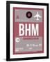 BHM Birmingham Luggage Tag II-NaxArt-Framed Art Print