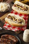 Homemade Bratwurst with Sauerkraut-bhofack22-Photographic Print