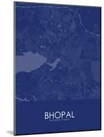 Bhopal, India Blue Map-null-Mounted Poster