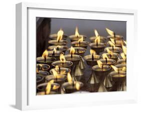 Bhuddist Temple with Candles, Kathmandu, Nepal-Gavriel Jecan-Framed Photographic Print
