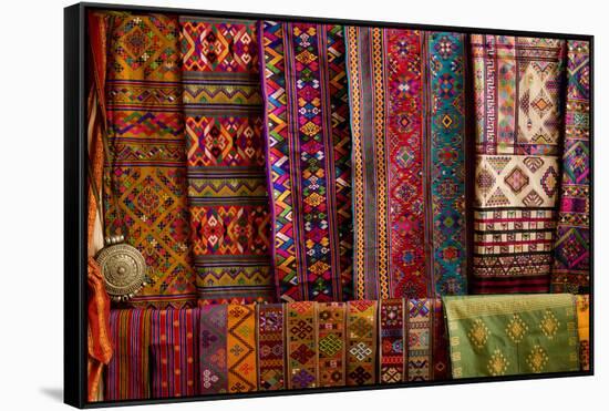 Bhutan Fabrics for Sale, Bhutan-Howie Garber-Framed Stretched Canvas