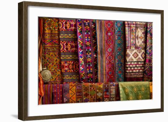 Bhutan Fabrics for Sale, Bhutan-Howie Garber-Framed Photographic Print