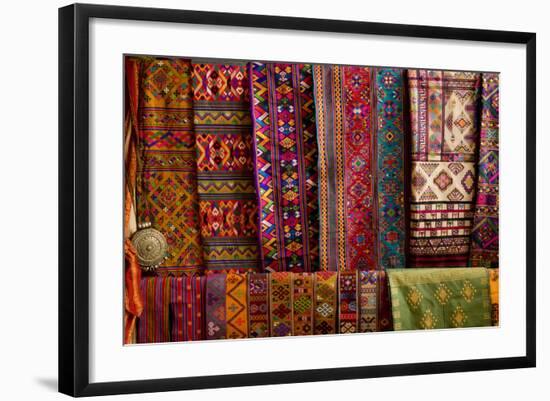 Bhutan Fabrics for Sale, Bhutan-Howie Garber-Framed Photographic Print