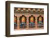 Bhutan, Paro. Spinning Prayer Wheel at the Rinpung Dzong-Brenda Tharp-Framed Photographic Print