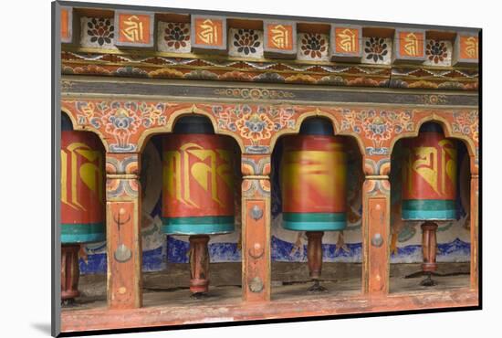 Bhutan, Paro. Spinning Prayer Wheel at the Rinpung Dzong-Brenda Tharp-Mounted Photographic Print