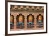 Bhutan, Paro. Spinning Prayer Wheel at the Rinpung Dzong-Brenda Tharp-Framed Photographic Print