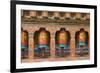 Bhutan, Paro. Spinning Prayer Wheel at the Rinpung Dzong-Brenda Tharp-Framed Photographic Print