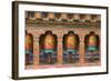 Bhutan, Paro. Spinning Prayer Wheel at the Rinpung Dzong-Brenda Tharp-Framed Photographic Print