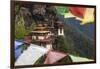 Bhutan, Paro. Taktsang Monastery, known as 'Tiger's Nest' Hangs on the Cliffs-Brenda Tharp-Framed Photographic Print