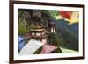 Bhutan, Paro. Taktsang Monastery, known as 'Tiger's Nest' Hangs on the Cliffs-Brenda Tharp-Framed Photographic Print