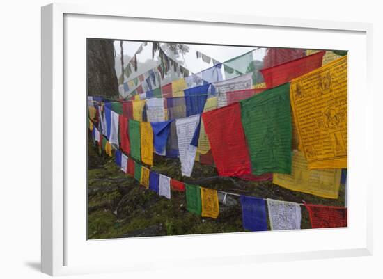 Bhutan. Prayer Flags at the Top of Dochula, a Mountain Pass-Brenda Tharp-Framed Photographic Print