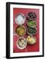 Bhutanese Dishes Served at a Restaurant in Thimphu Rice and Vegetables Including Chilli, Bhutan-Roberto Moiola-Framed Photographic Print