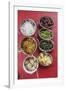 Bhutanese Dishes Served at a Restaurant in Thimphu Rice and Vegetables Including Chilli, Bhutan-Roberto Moiola-Framed Photographic Print