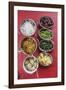 Bhutanese Dishes Served at a Restaurant in Thimphu Rice and Vegetables Including Chilli, Bhutan-Roberto Moiola-Framed Photographic Print