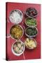 Bhutanese Dishes Served at a Restaurant in Thimphu Rice and Vegetables Including Chilli, Bhutan-Roberto Moiola-Stretched Canvas