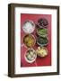 Bhutanese Dishes Served at a Restaurant in Thimphu Rice and Vegetables Including Chilli, Bhutan-Roberto Moiola-Framed Photographic Print