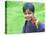 Bhutanese Girl Student in Uniform, Trongsa, Bhutan-Keren Su-Stretched Canvas