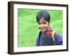 Bhutanese Girl Student in Uniform, Trongsa, Bhutan-Keren Su-Framed Photographic Print