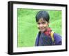 Bhutanese Girl Student in Uniform, Trongsa, Bhutan-Keren Su-Framed Photographic Print