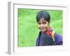 Bhutanese Girl Student in Uniform, Trongsa, Bhutan-Keren Su-Framed Photographic Print