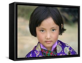 Bhutanese Girl, Wangdi, Bhutan-Keren Su-Framed Stretched Canvas