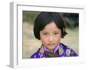 Bhutanese Girl, Wangdi, Bhutan-Keren Su-Framed Photographic Print