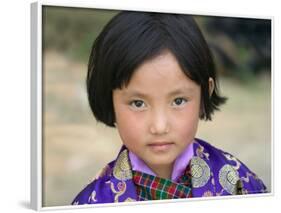 Bhutanese Girl, Wangdi, Bhutan-Keren Su-Framed Photographic Print