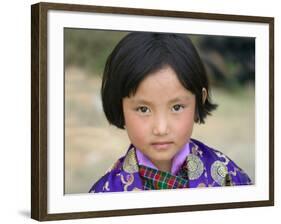 Bhutanese Girl, Wangdi, Bhutan-Keren Su-Framed Photographic Print