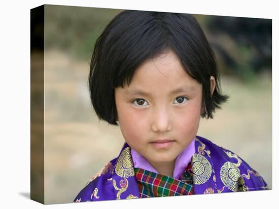 Bhutanese Girl, Wangdi, Bhutan-Keren Su-Stretched Canvas