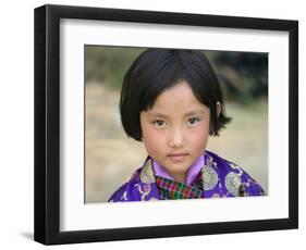 Bhutanese Girl, Wangdi, Bhutan-Keren Su-Framed Photographic Print