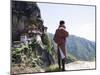 Bhutanese Man with Cell Phone, Taktshang Goemba (Tiger's Nest) Monastery, Paro, Bhutan-Angelo Cavalli-Mounted Photographic Print