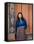 Bhutanese Woman, Jankar, Bumthang, Bhutan-Angelo Cavalli-Framed Stretched Canvas