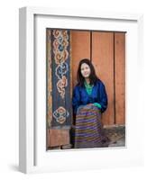 Bhutanese Woman, Jankar, Bumthang, Bhutan-Angelo Cavalli-Framed Photographic Print