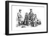 Bhutia (Bhutanes) Costumes, 1895-Pranishnikoff-Framed Giclee Print