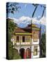 Bhutia Busty Gompa and Kanchenjunga, Darjeeling, West Bengal, India-Jane Sweeney-Stretched Canvas