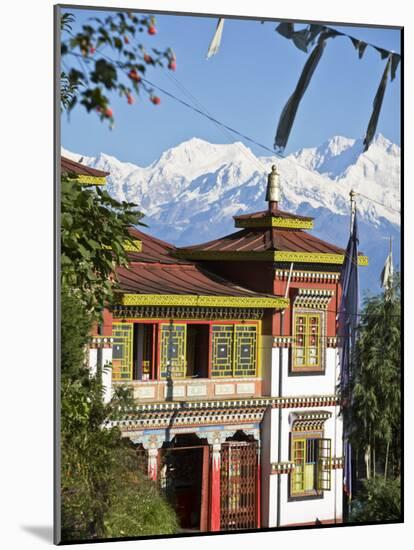 Bhutia Busty Gompa and Kanchenjunga, Darjeeling, West Bengal, India-Jane Sweeney-Mounted Photographic Print