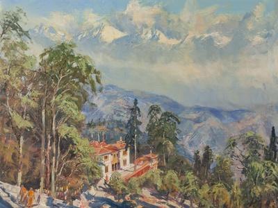 'Bhutia Busty Monastery, Darjeeling' Giclee Print Tim Scott Bolton