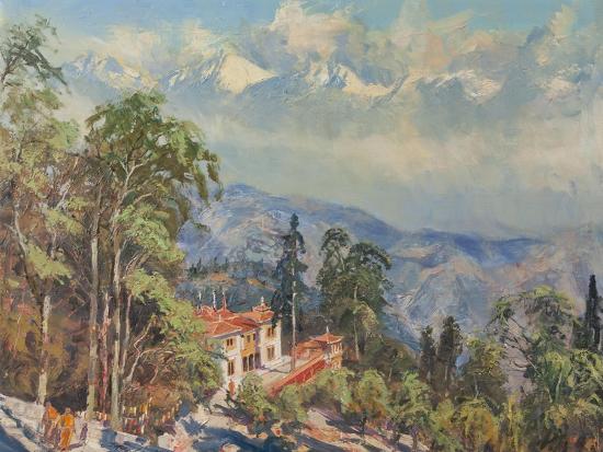'Bhutia Busty Monastery, Darjeeling' Giclee Print Tim Scott Bolton