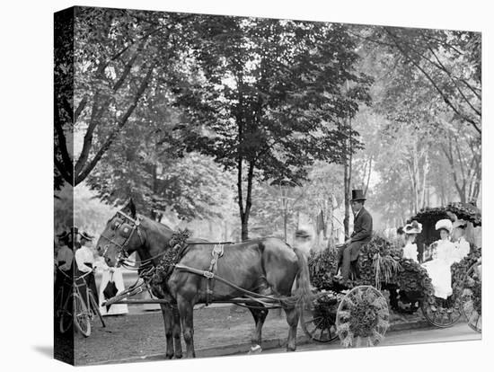 Bi-Centenary Celebration, Floral Parade, Carriage of Mrs. D.G. Swift, Detroit, Mich.-null-Stretched Canvas