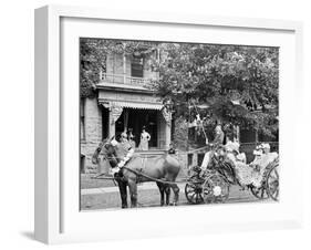 Bi-Centenary Celebration, Floral Parade, Carriage of Mrs. S.M. Dudley, Detroit, Mich.-null-Framed Photo