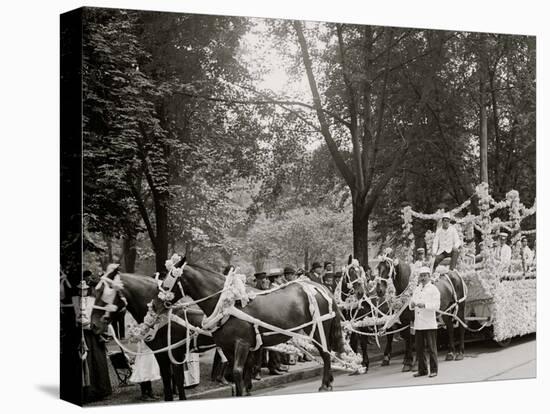 Bi-Centenary Celebration, Floral Parade, Newsboys Band, Detroit, Mich.-null-Stretched Canvas