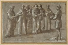 Six Professors of Anatomy, Discussing a Skull and Flayed Limbs-Biagio Pupini-Framed Giclee Print