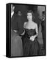 Bianca Jagger at the Opening of Metropolitan Museum Costume Exhibit "The 18th Century Woman"-David Mcgough-Framed Stretched Canvas