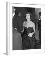 Bianca Jagger at the Opening of Metropolitan Museum Costume Exhibit "The 18th Century Woman"-David Mcgough-Framed Premium Photographic Print