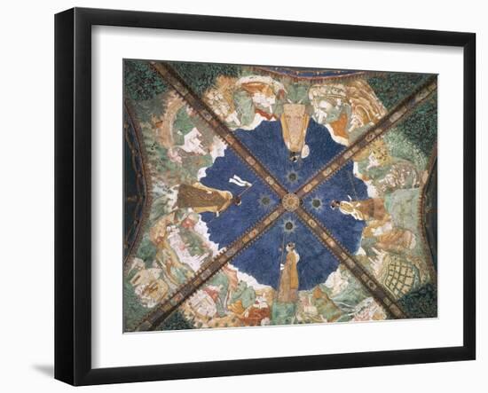 Bianca Pellegrini's Journey to Castle of Pier Maria Rossi on Vault of Golden Chamber-Benedetto da Maiano-Framed Giclee Print