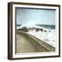 Biarritz (Atlantic-Pyrennes, France), Effects of the Sea-Leon, Levy et Fils-Framed Photographic Print