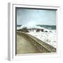 Biarritz (Atlantic-Pyrennes, France), Effects of the Sea-Leon, Levy et Fils-Framed Photographic Print