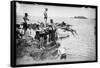 Biarritz Bathers-null-Framed Stretched Canvas