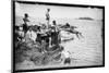 Biarritz Bathers-null-Mounted Photographic Print